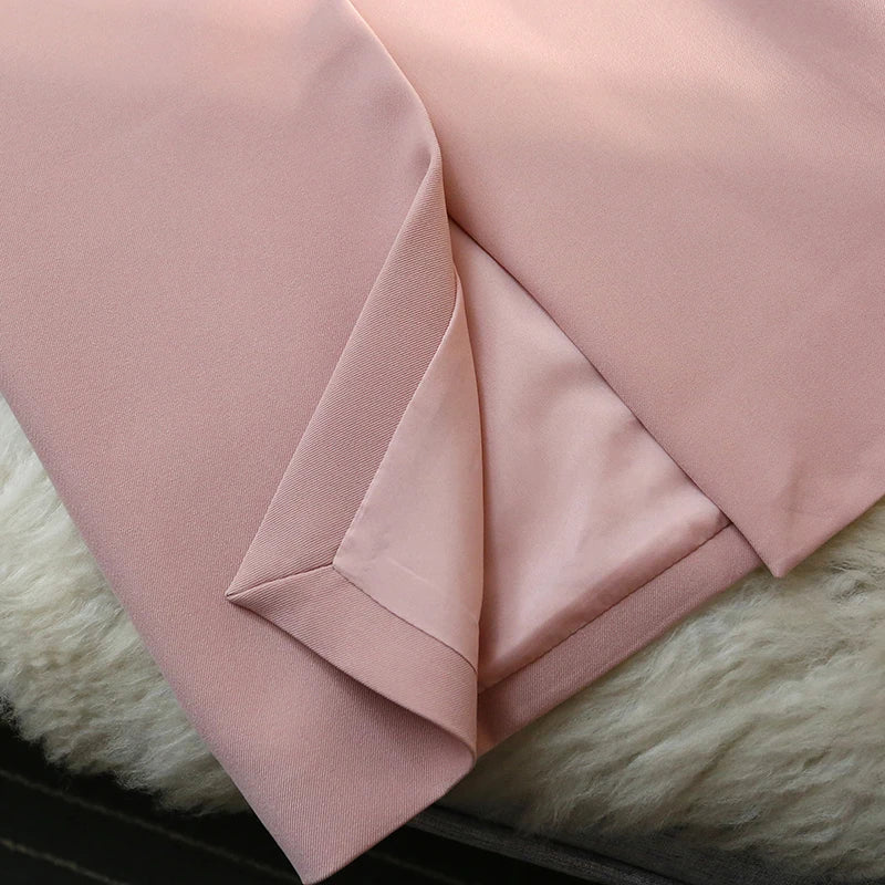 Seoulish 2024 New Spring Summer Elegant Purple Formal Women's Wrap Skirts High Waist Workwear Back Zipper A-Line Skirts Female