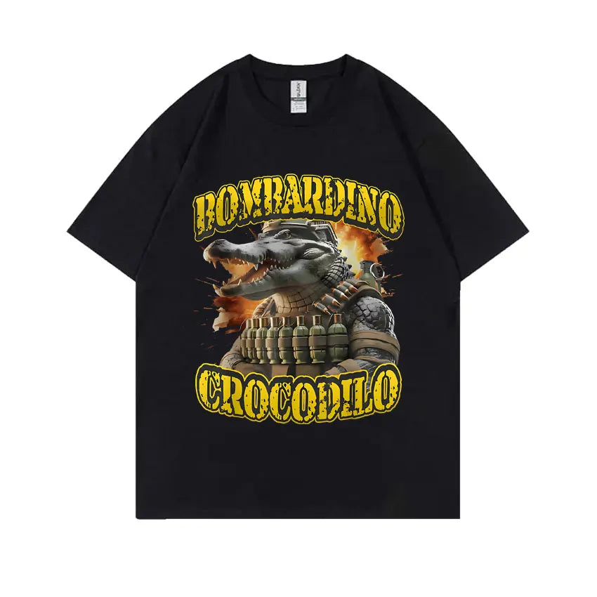 Italian Brainrot Funny Meme T-shirt Tralalero Tralala Tung Tung Tung Sahur Brr Brr Patapim Bombardiro Crocodilo Graphic T Shirts