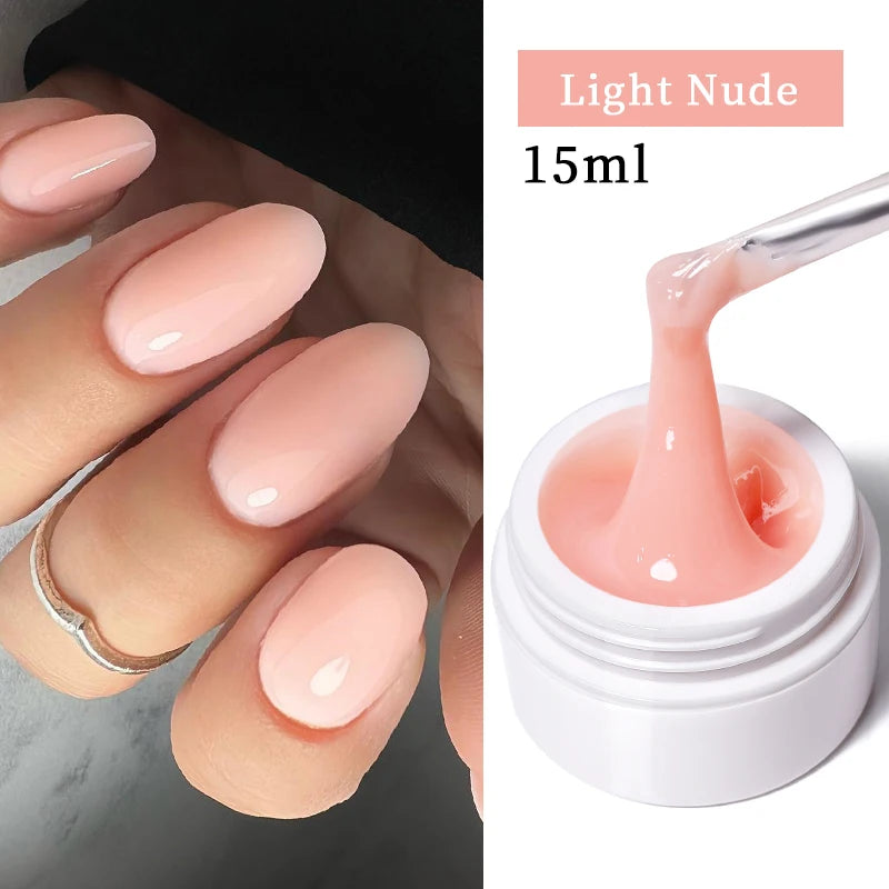 UR SUGAR Jelly Nail Extension Gel β Clear, Nude & Milky White Shades for Chic DIY Manicures