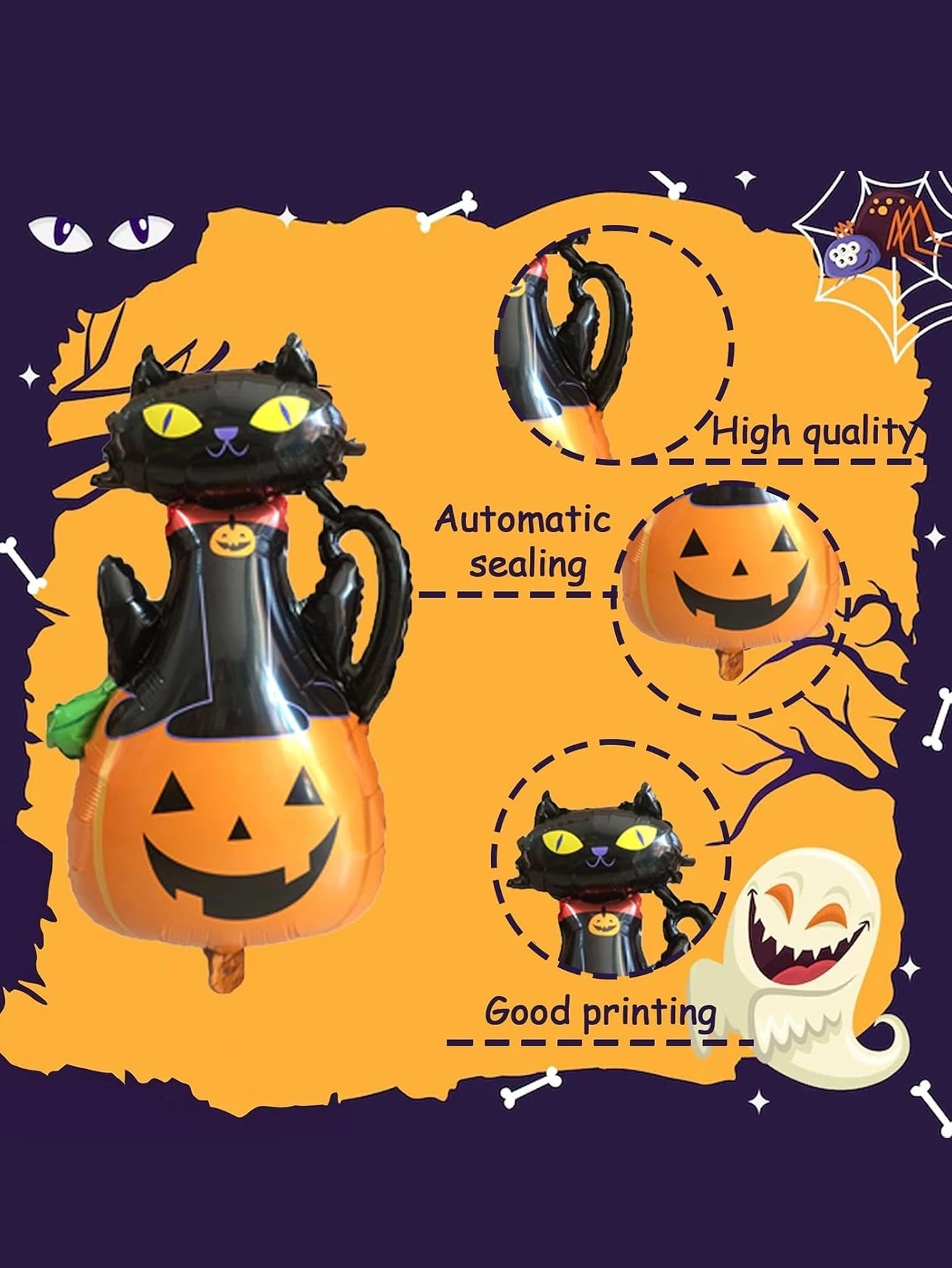 Halloween set, suitable for Halloween theme party decoration, horror theme activities, trick or treat festival atmosphere layout