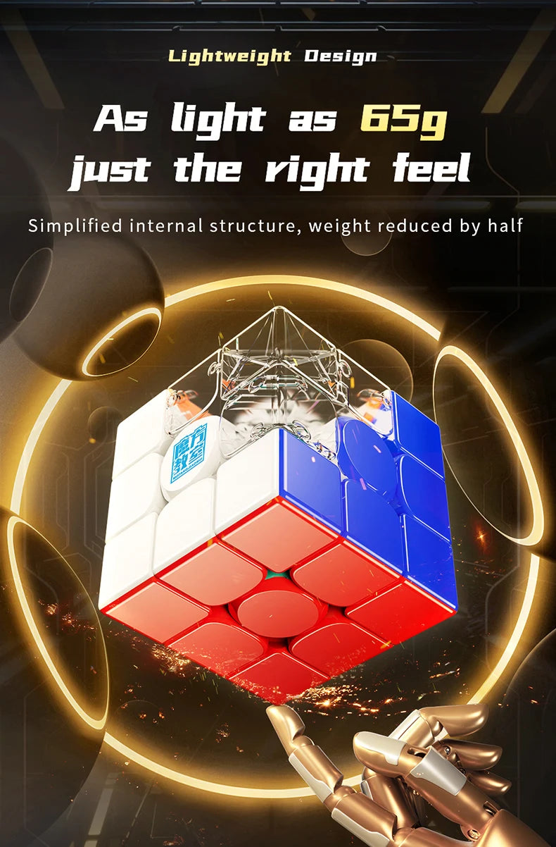 NEW 2023 MoYu RS3M V5 3X3 Magnetic Magic Speed Cube Stickerless Professional Fidget Toys RS3 M V5 Cubo Magico Puzzle