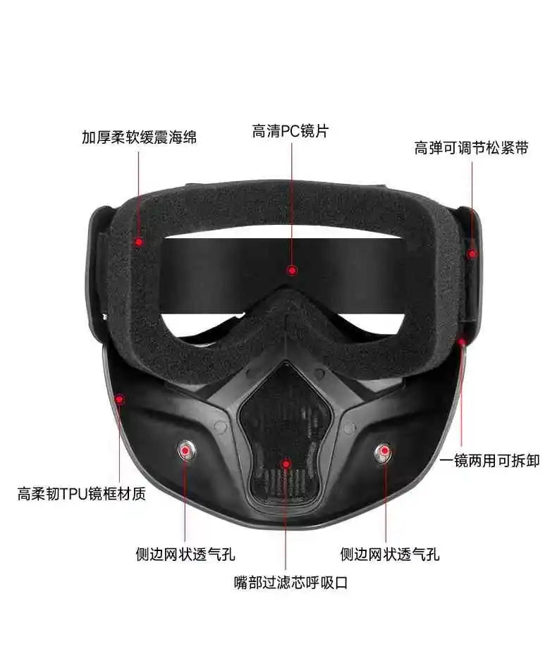 Bicycle helmet Full Face Anti-fog Mask Helmet Airsoft Full Head Gear Paintball Mask with Mouth Filter Safety Goggle Hunting Gear