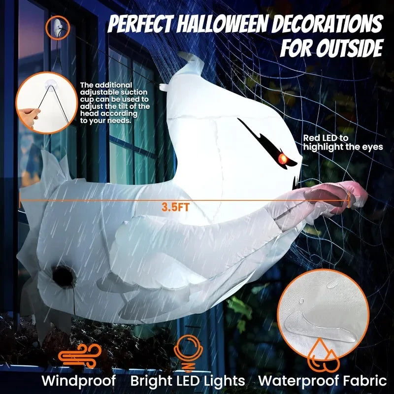 Halloween Inflatable Ghost for Scary Party Supplies Spooky Indoor and Outdoor Garden Yard Decoration for Haunted House