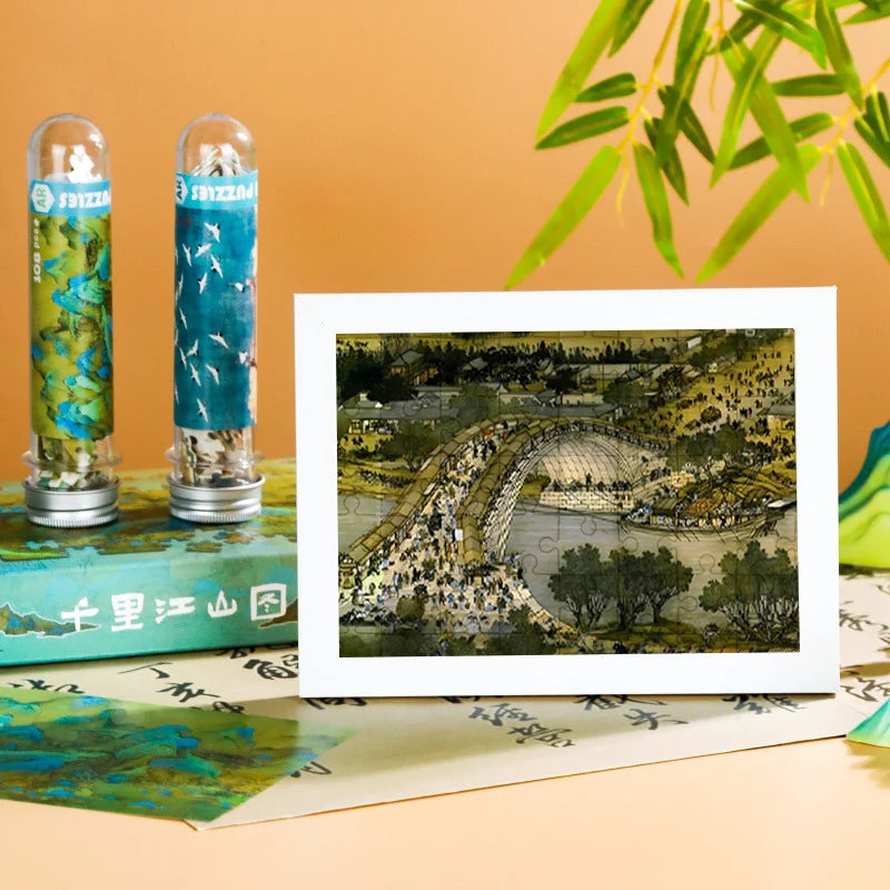 150pcs Mini Portable Test Tube Puzzle Are Essential Holiday Gift Shanghetu Cartoon Toys High Difficulty Mini Blue Card Materials