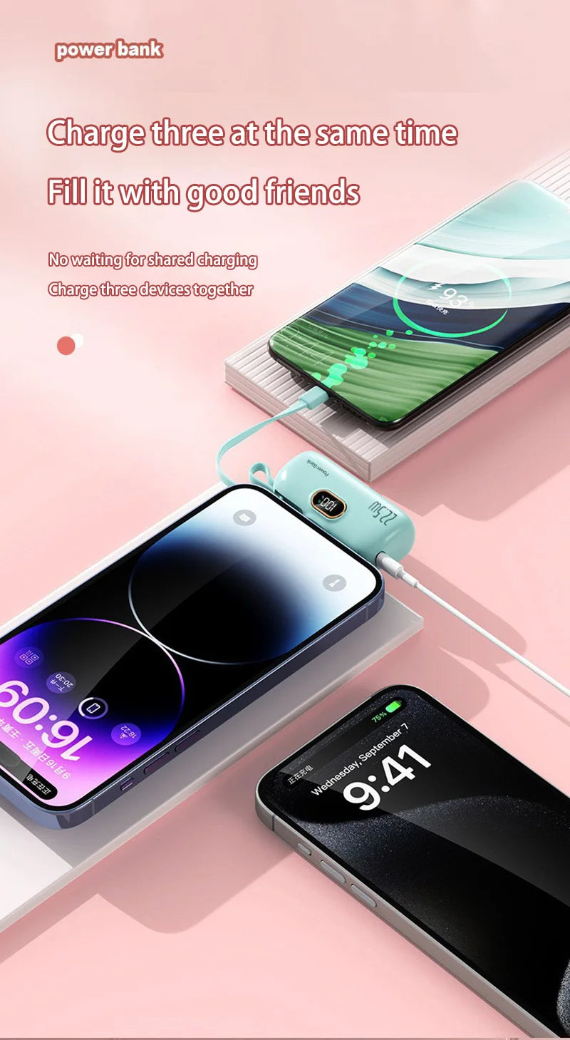 OnePlus 10000mAh Portable Power Bank 2- in-1 Fast Charger Lightweight High capacity Pocket Power Bank For IPhone Huawei Samsung