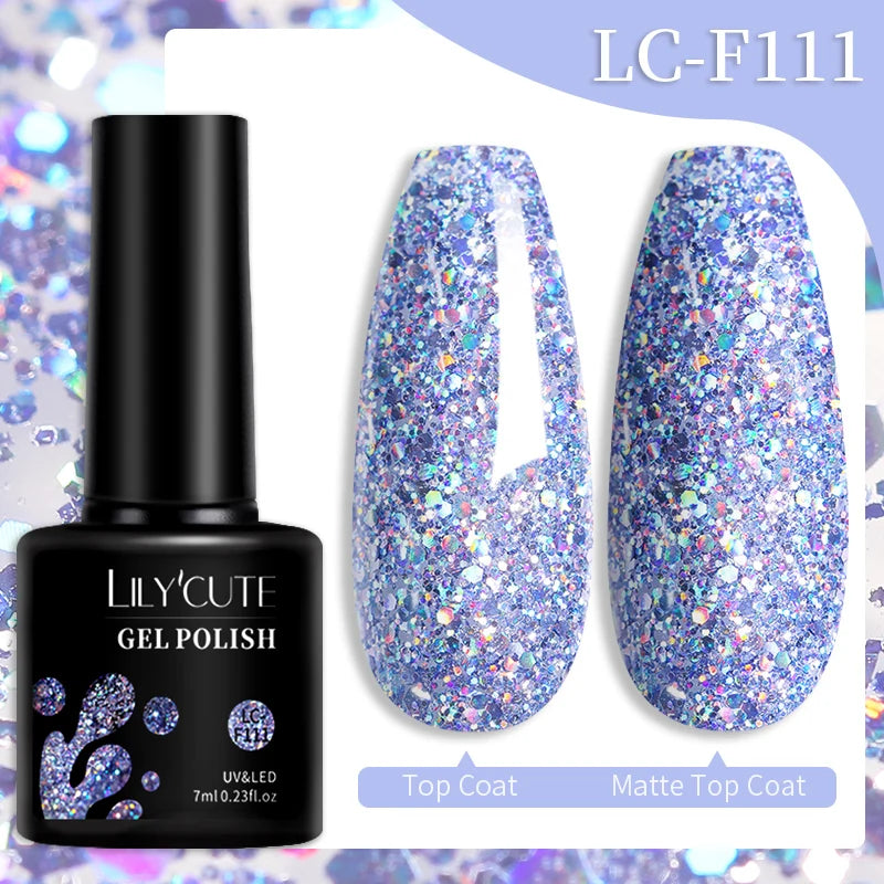 LILYCUTE Color Explosion β 184 Shades of Long-Lasting Gel Polish with Red Glitter Magic