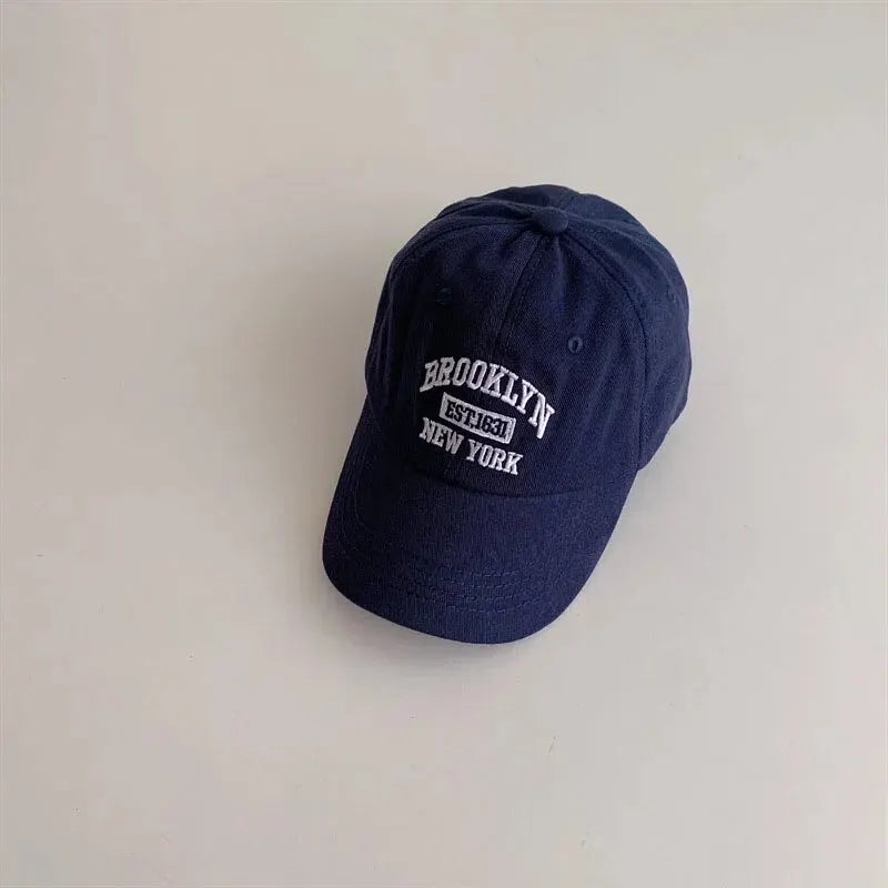 Korean Style Kids Cap – Cute Letter Embroidery & Sunny Day Vibes!