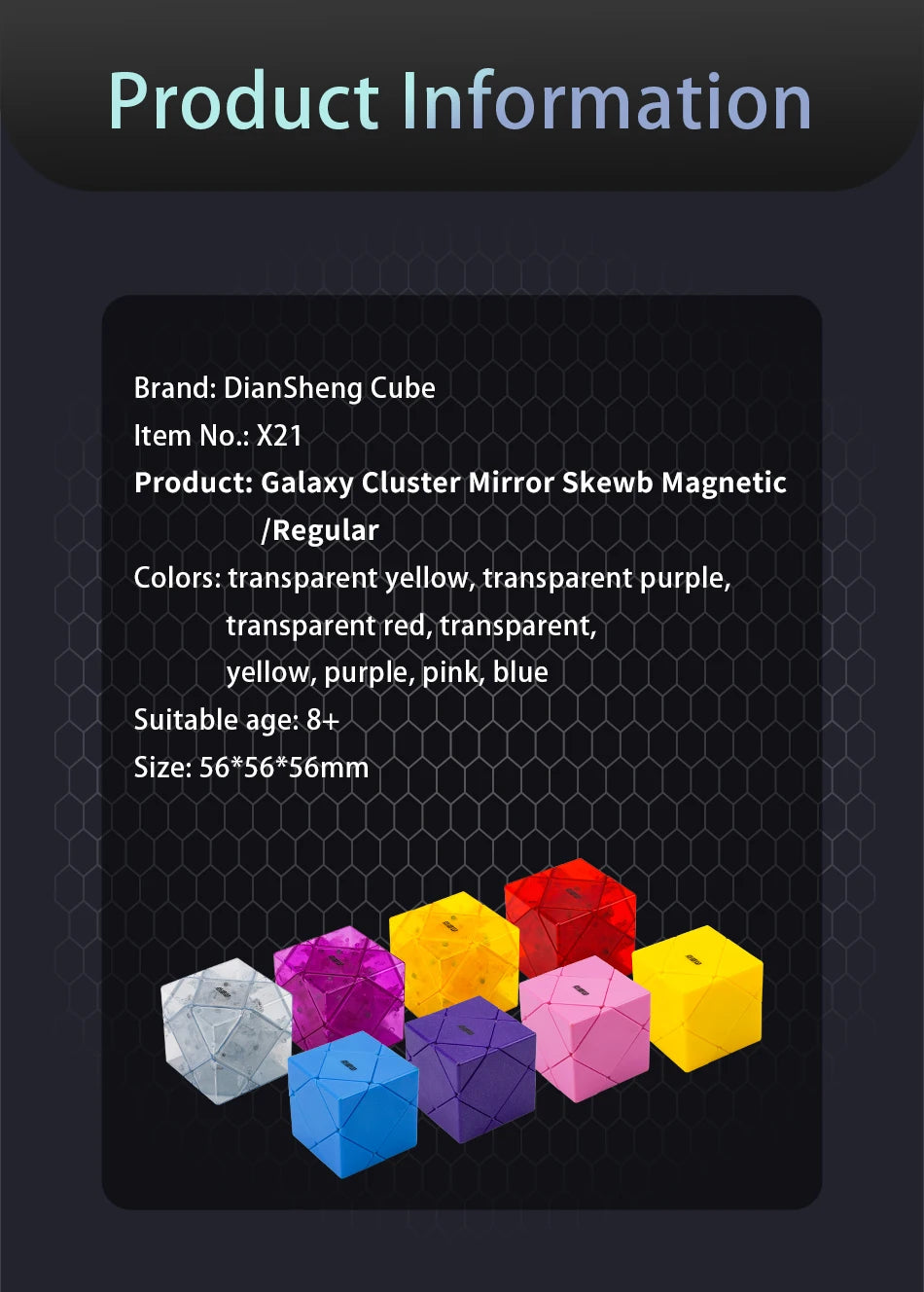 Mirror Moves – Diansheng Skewb Cube with Galaxy Closter Vibes