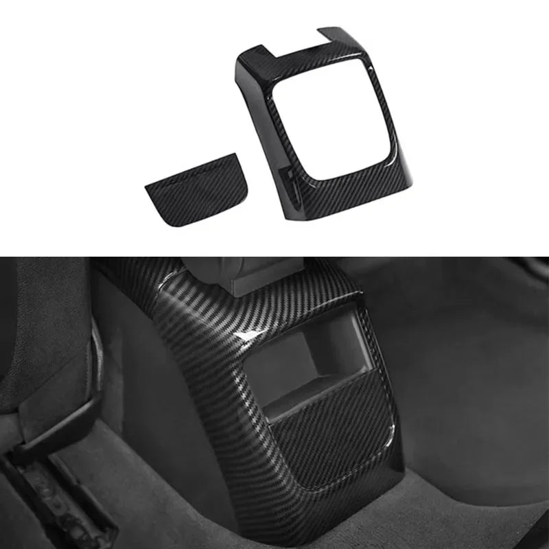 Carbon Fiber Car Styling Central Armrest Storage Box Panel Cover Trim for Audi A3 8V S3 RS3 2014 2015 2016 2017 2018 Accessories