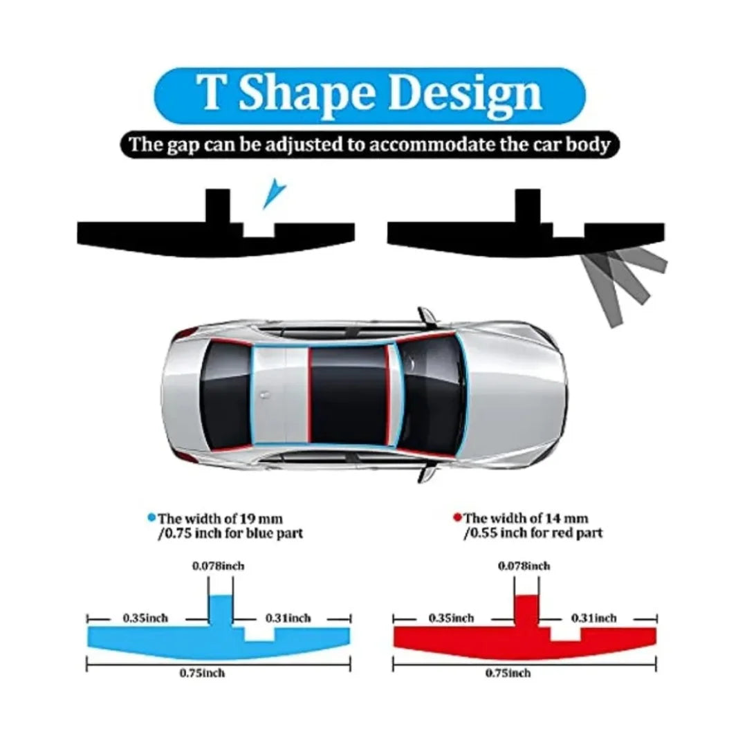 1pc T-Shape Car Sealing Strip - Premium Noise Reduction, Weatherproofing Solution for Sunroof, Windshield, Windows & Doors - Dur