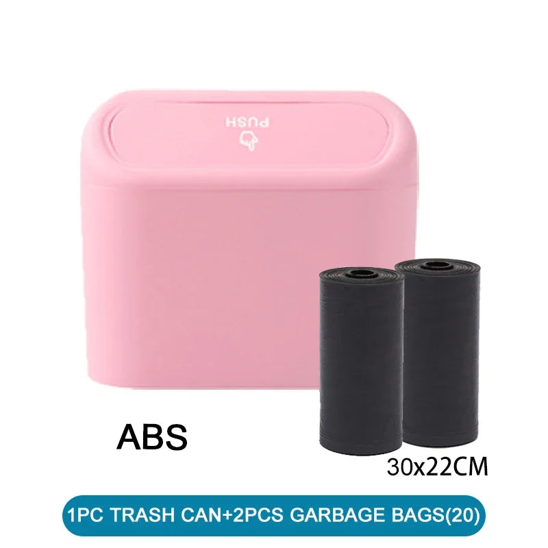Clean Ride Essential β Mini Car Trash Can with Lid & Bonus Garbage Bags