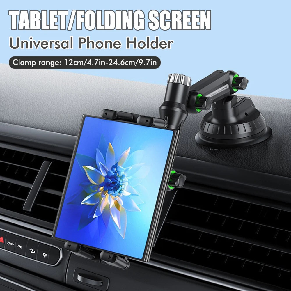Dashboard Tablet Holder for Car Suction Car Mount With for All 7"-15" Pad Tablet and 4" - 7"Straight Panel Phone