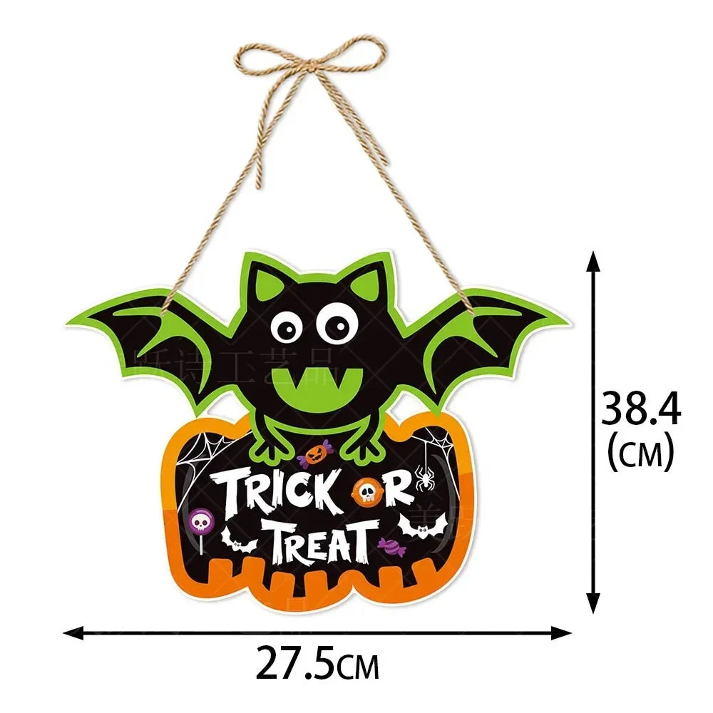 Halloween Party Decors Pumpkin Ghost Bat Door Hanging Pendents Happy Festival Decorations for Home