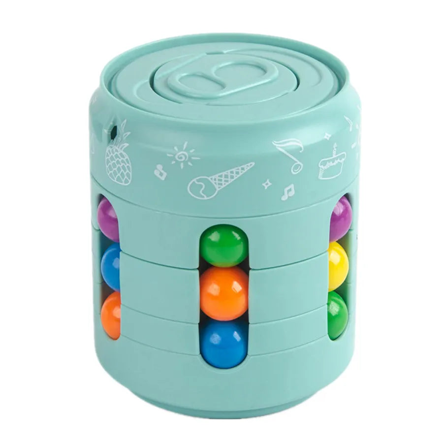 Magic Bean Cube Finger Gyro Rotating Antistress Relieve Anxiety Develop Intelligence Decompression Fidget Toy Adults Kids Gift