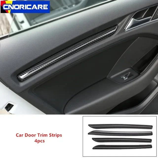 Carbon Fiber Car Styling Central Armrest Storage Box Panel Cover Trim for Audi A3 8V S3 RS3 2014 2015 2016 2017 2018 Accessories