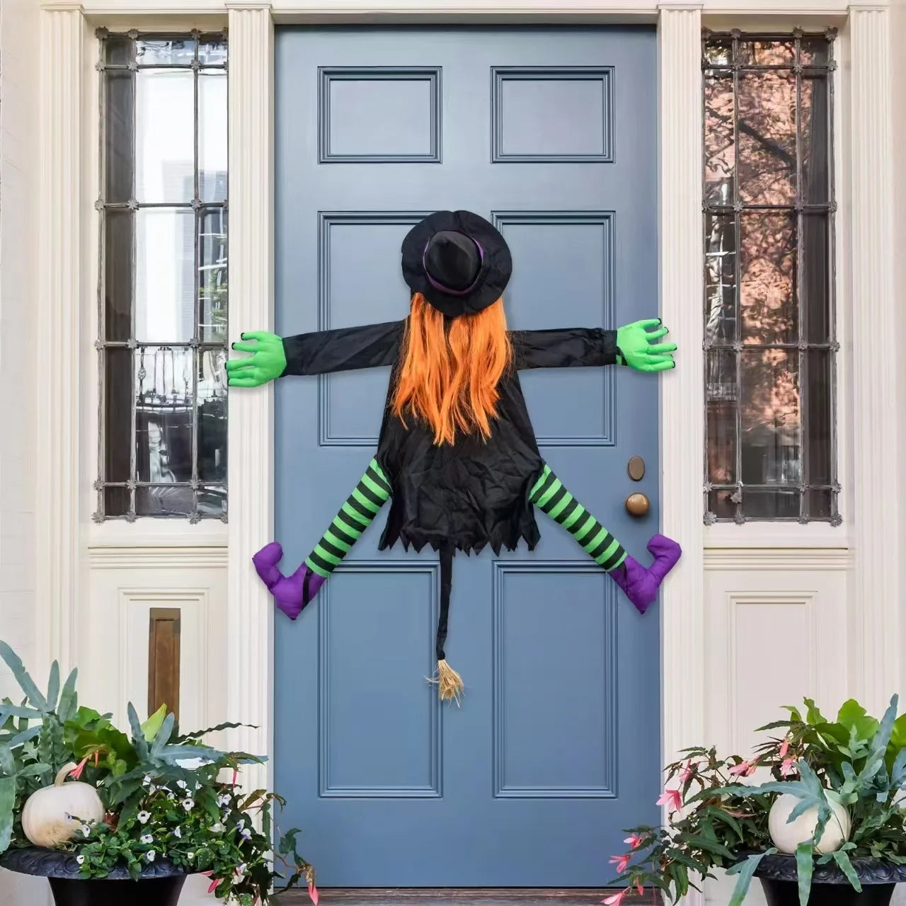 Halloween Horror Tree-Climbing Witch Female Witch Embrace Tree Decoration Ghost Festival Prop Scary Popular Item