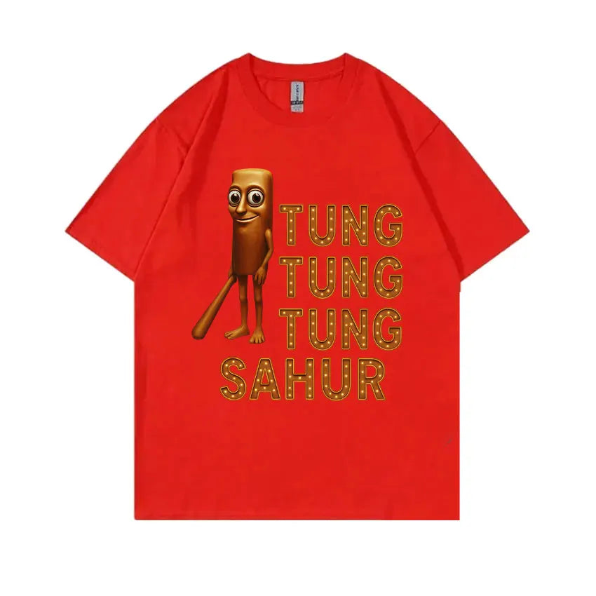 Italian Brainrot Funny Meme Graphic Tshirt Tung Tung Tung Sahur Baseball Bat T-shirt Men Women Casual Humor Soft Cotton T Shirts
