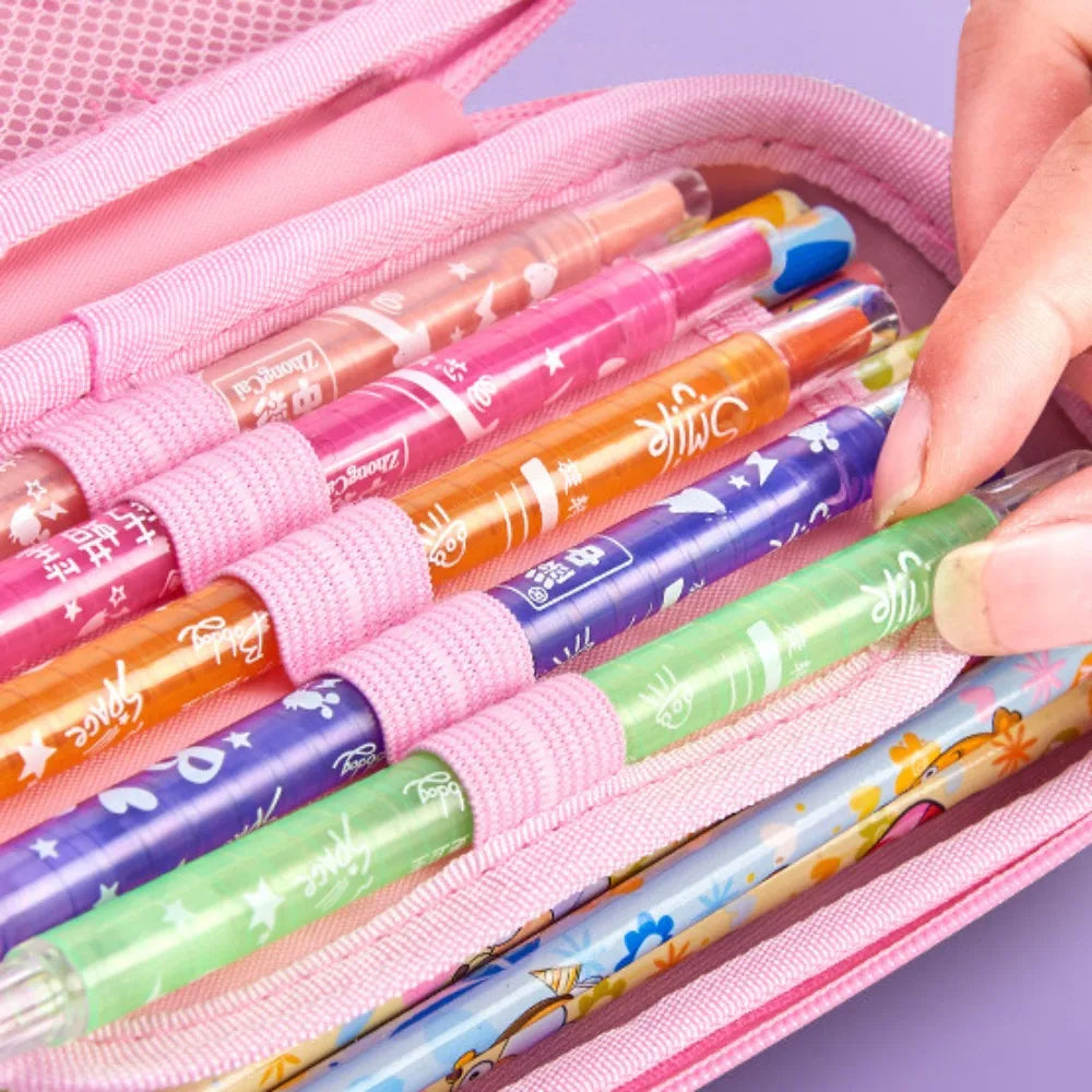 3D Mermaid & Astronaut Pencil Case β Odorless Zippered Space Pen Box for School Supplies & Kawaii Stationery Fans