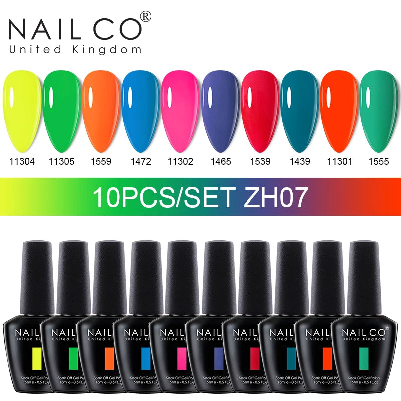 NAILCO Macaron Gel Nail Kit β 10PCS Jelly Colors for Soft, Glossy Manicures