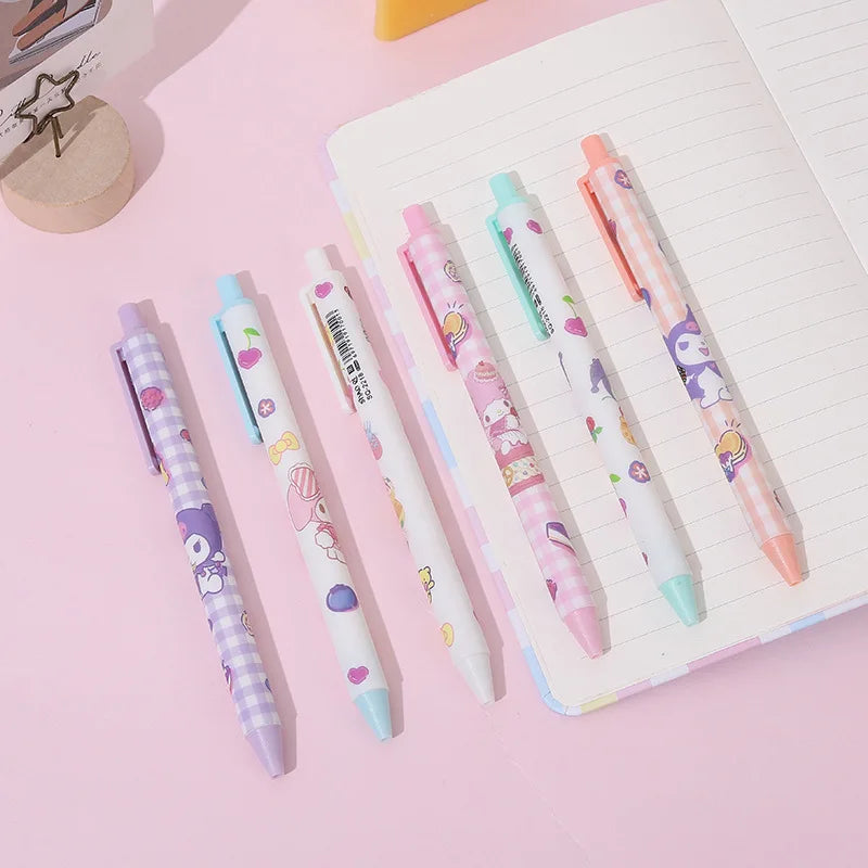 36 pcs/lot Kawaii Snoopy Press Gel Pen Set Cute 0.5mm Black Ink Signature Pens Promotional Gift Office School Supplies