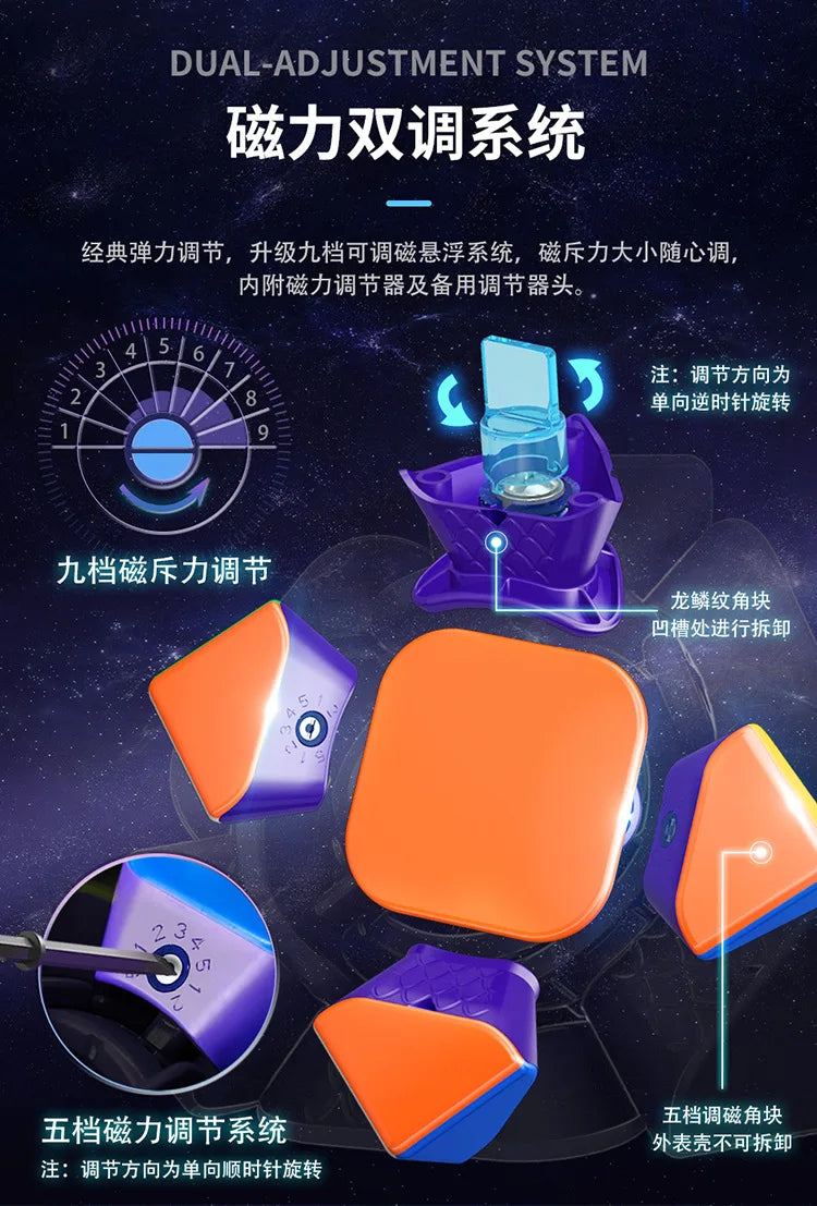 Fast Puzzle Fun – Moyu Weilong Skewb Maglev Cube with Magnetic Levitation