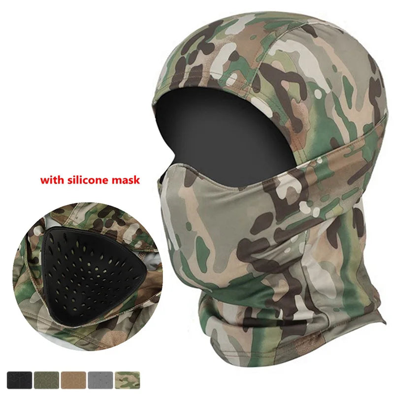 Bicycle helmet Full Face Anti-fog Mask Helmet Airsoft Full Head Gear Paintball Mask with Mouth Filter Safety Goggle Hunting Gear