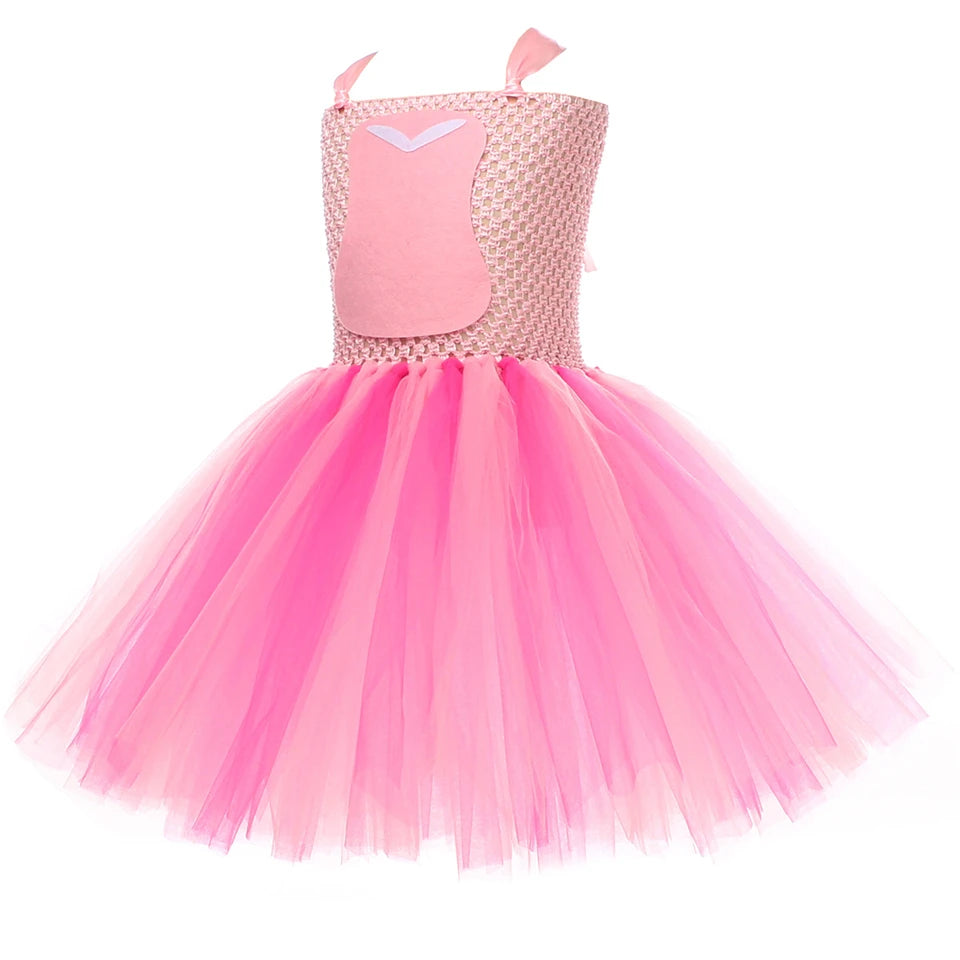 Movie Girls Alien Dog Costume Cartoon Blue Tulle Festival Dress Lilo Tutu Dress Maia Kealaha Live-action Character Dress Up
