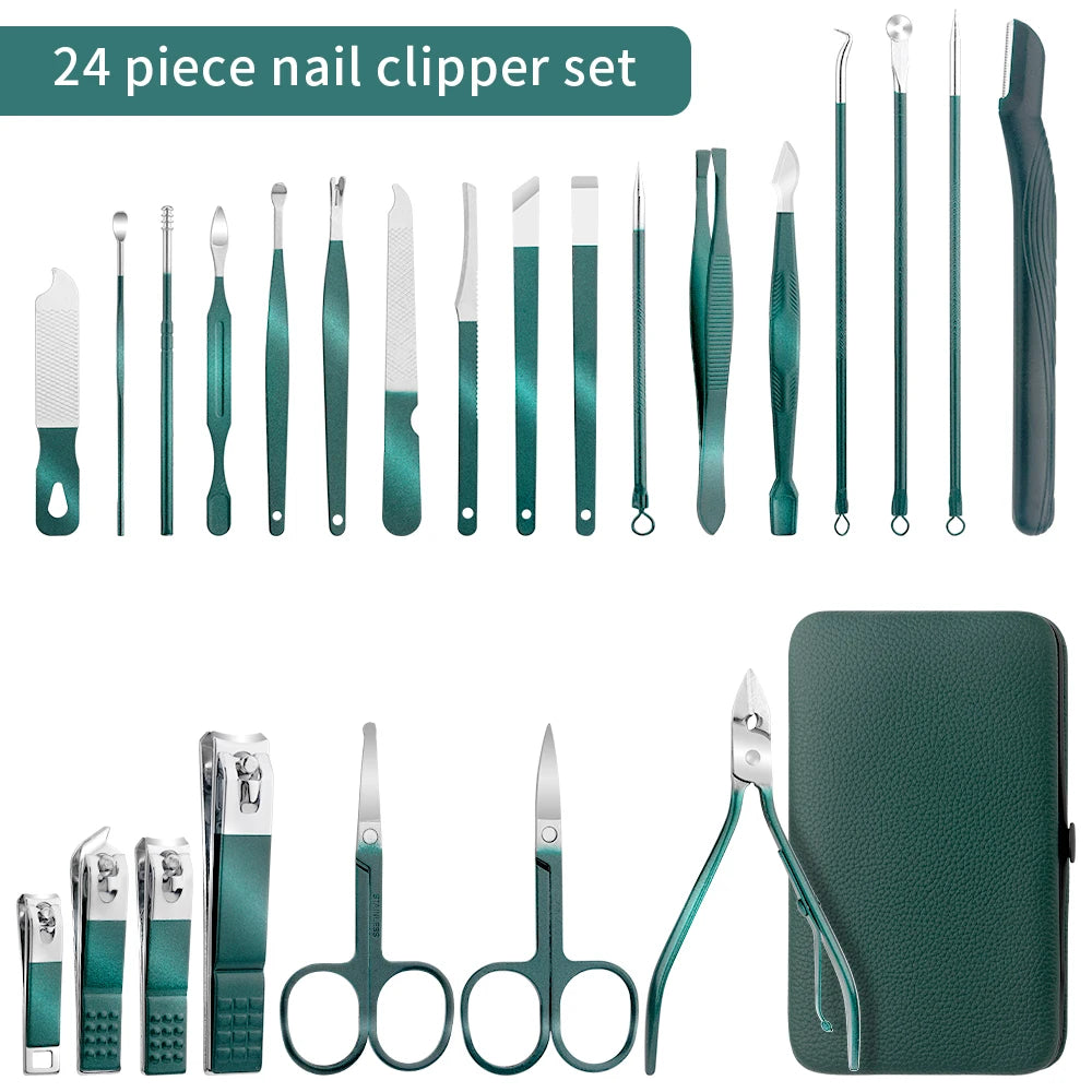Deluxe 24-in-1 Nail Clipper & Pedicure Kit
