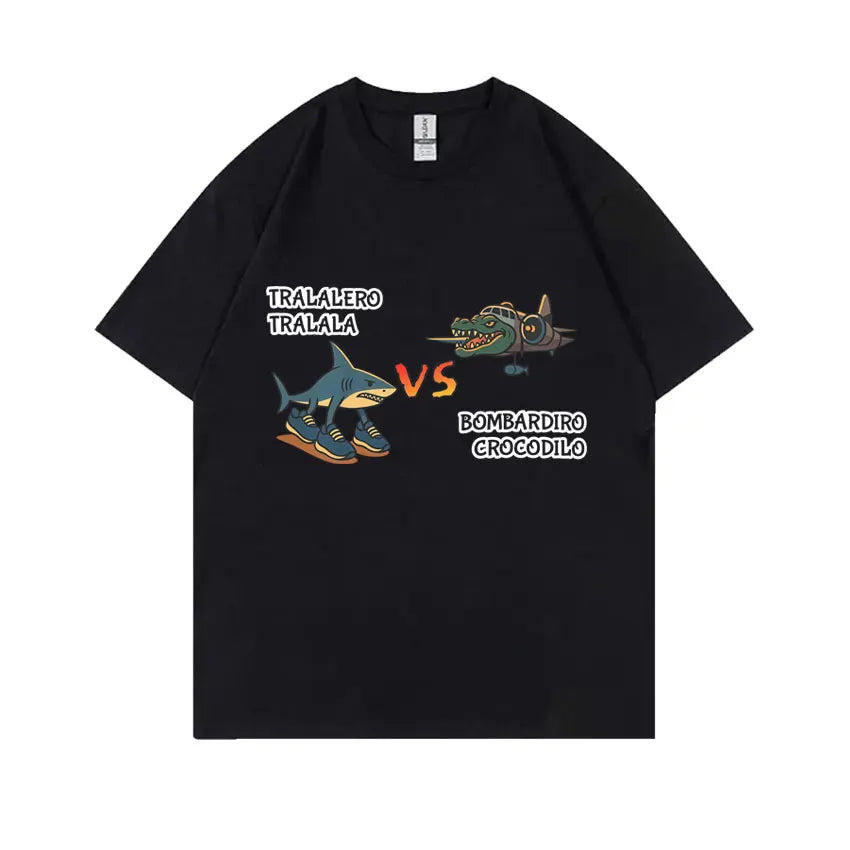 Italian Brainrot Funny Meme T-shirt Tralalero Tralala Tung Tung Tung Sahur Brr Brr Patapim Bombardiro Crocodilo Graphic T Shirts