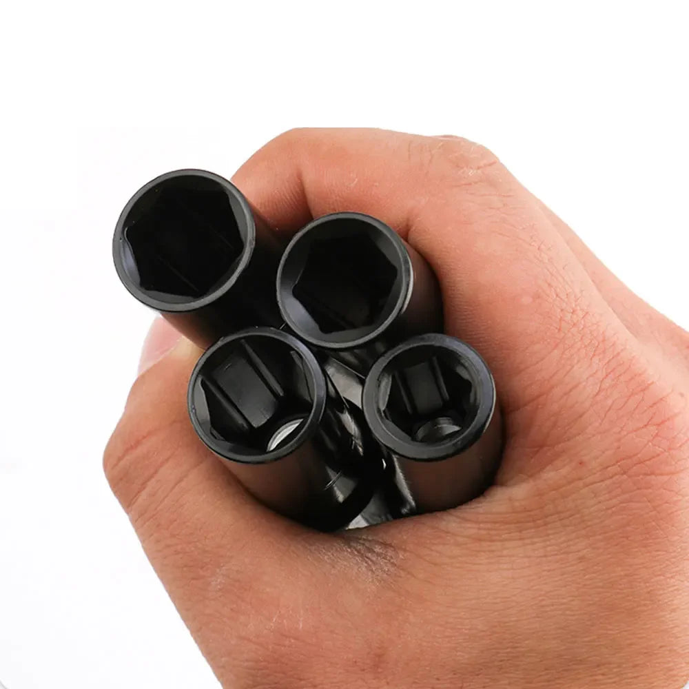 Socket wrench set, universal socket wrench set, deep-slot socket wrench set, pneumatic maintenance tool wrench 10-piece set