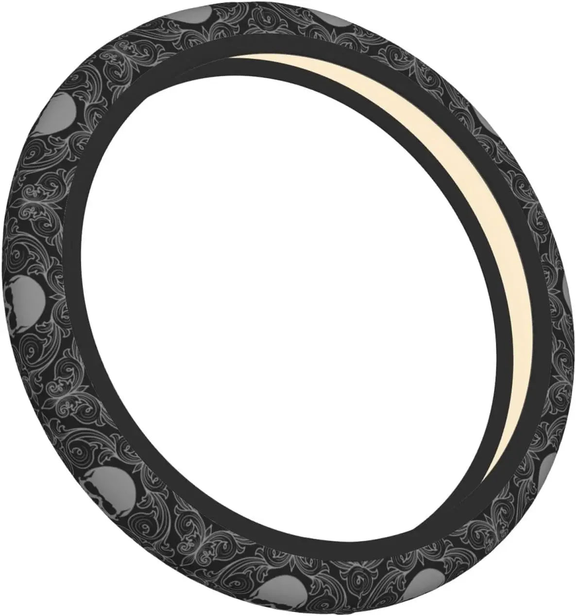 Skull Retro Steering Wheel Cover Car Accessories Decor Anti-Slip Neoprene Auto Steering Wheel Covers Protector Universal 15 Inch
