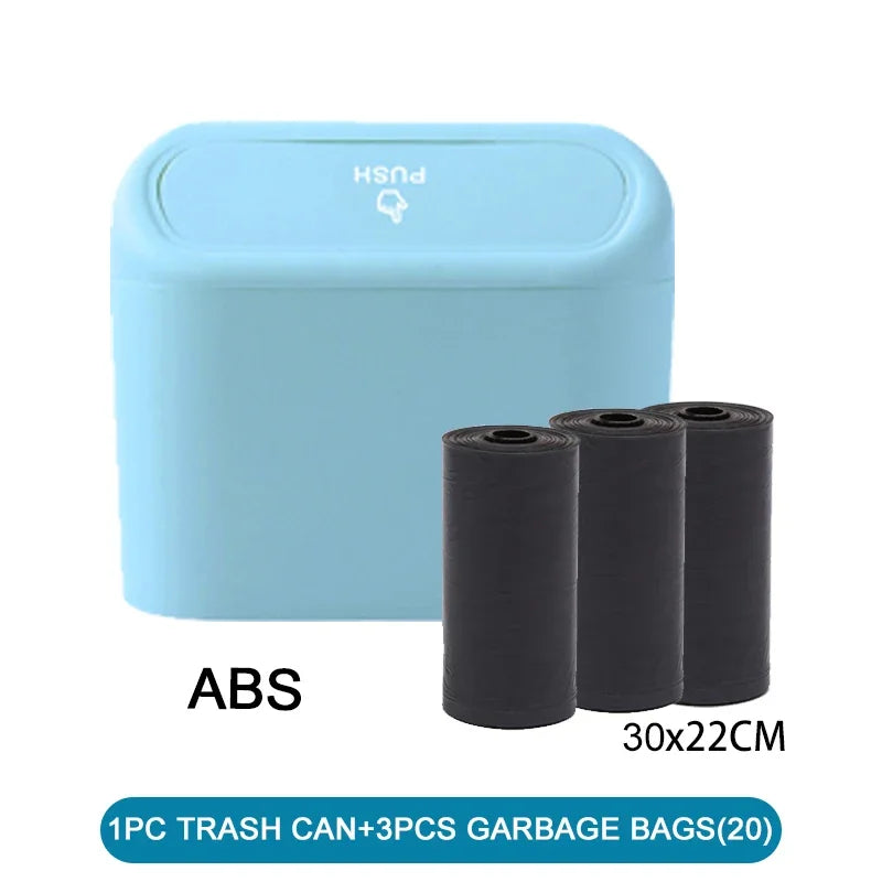 Clean Ride Essential β Mini Car Trash Can with Lid & Bonus Garbage Bags