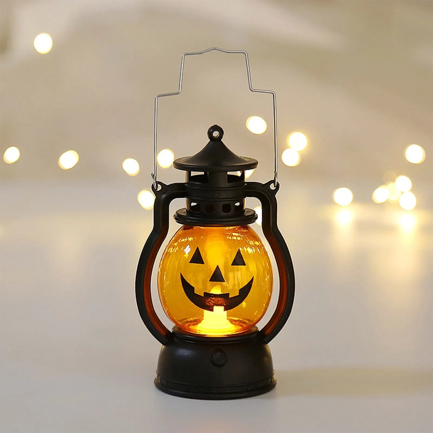 Halloween LED Pumpkin Lamp Plastic Luminous Creative Atmosphere Light Portable Handheld Indoor Outdoor Party Decoration