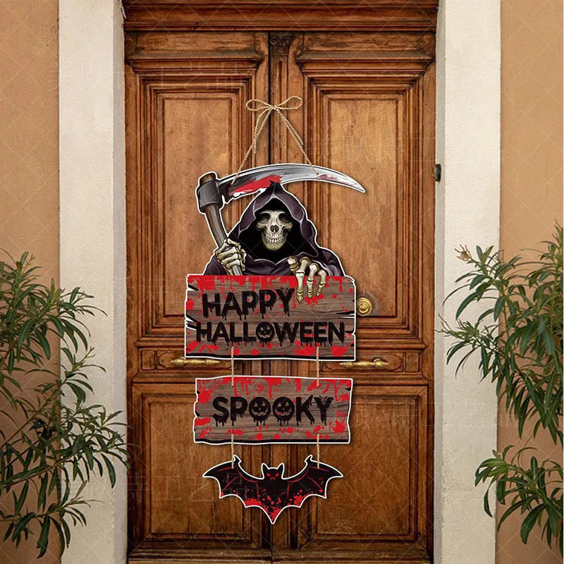 Halloween Party Decors Pumpkin Ghost Bat Door Hanging Pendents Happy Festival Decorations for Home