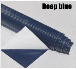 Carbon Fiber Vinyl Wrap Film Car Vehicle Waterproof 127cm x30cm 3D Sticker Sheet Roll Silver Gold Black free shipping