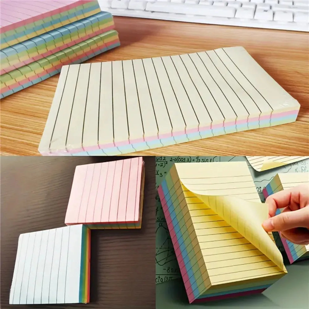 200 Pages of Colorful Self-Adhive Notes - Simple Stickers for Office, Home and School Organization