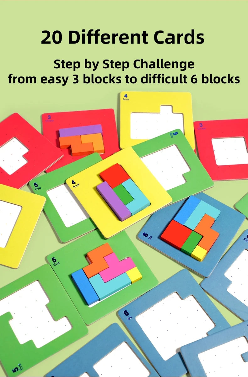 3D Tangram Math Puzzle – Interactive Building Blocks Game for Kids