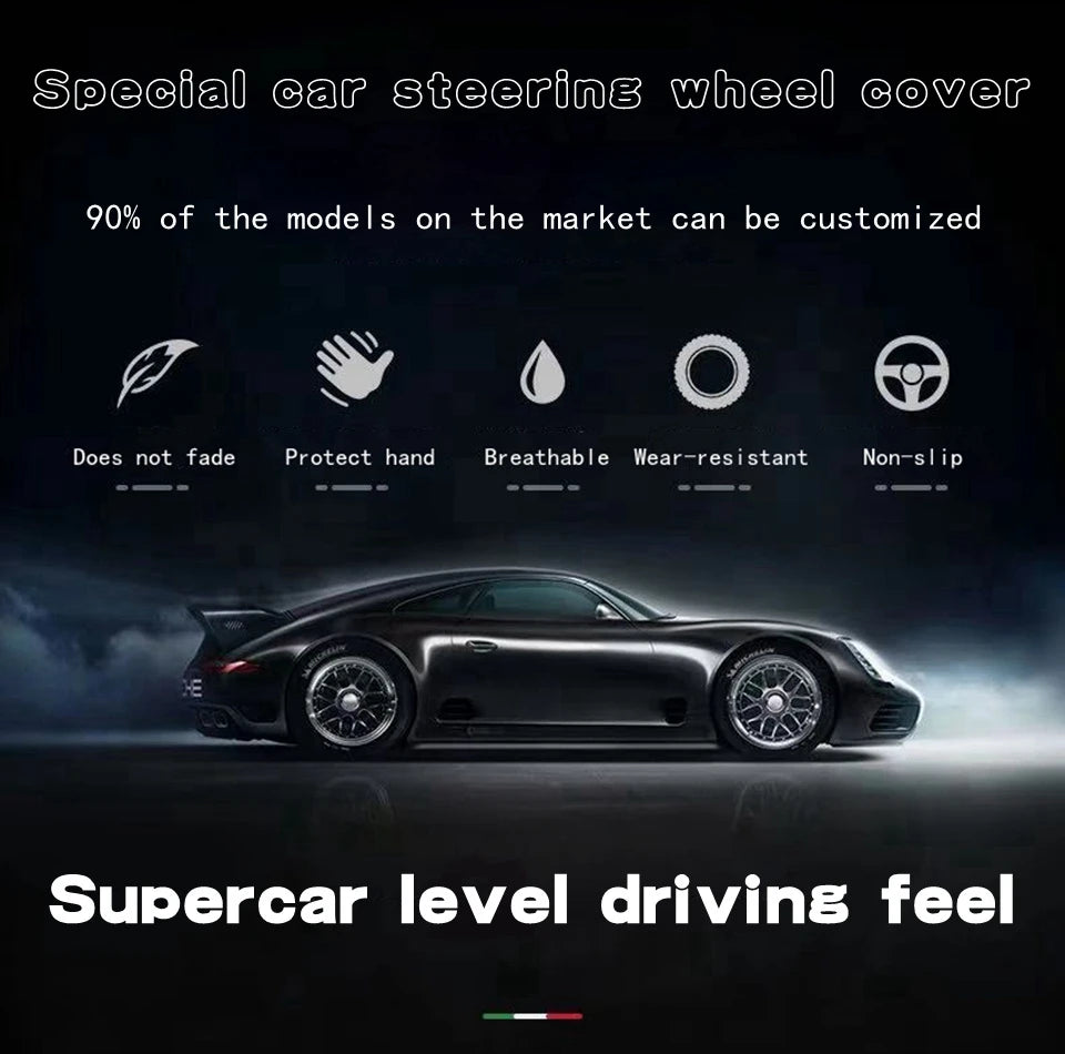 Customized DIY Black Faux Leather Car Accessories Steering Wheel Cover For Mazda 3 Axela Mazda 6 Atenza Mazda2 CX-3 CX3 CX-5 CX5