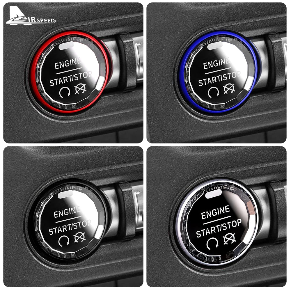 Car Engine Start Button Replace Ignition Cover For Ford Mustang 2015 2016 2017 2018 2019 2020 2021 2022 2023 Crystal ABS Switch