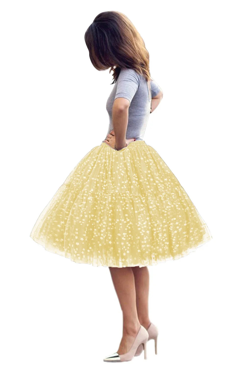 MisShow Women Tutu Short Skirt High Waist Mesh Soft Tulle Skirt Puffy Pettiskirt Prom Ball Gown Party Dance Tutu Dress