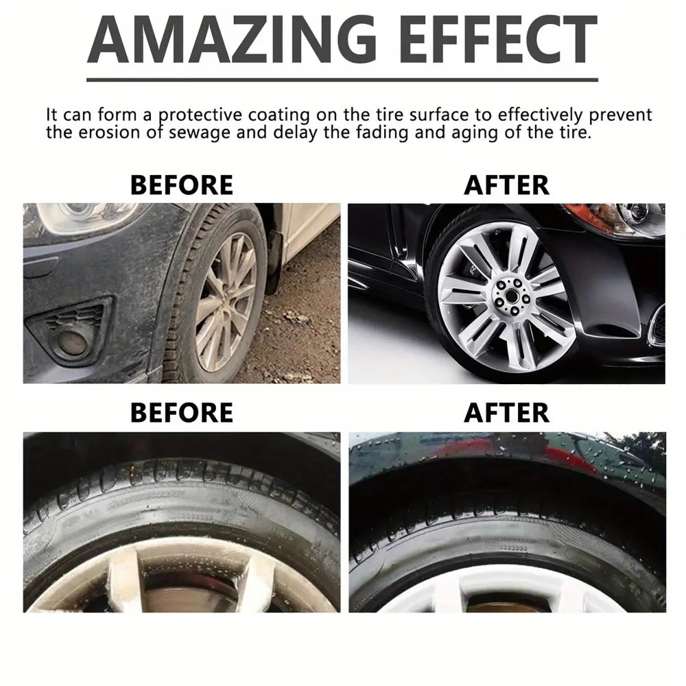Tire Coating Spray A Quick Shining Formula for Tires Plastics and Rubbers Provides Long Lasting Luster and Protection