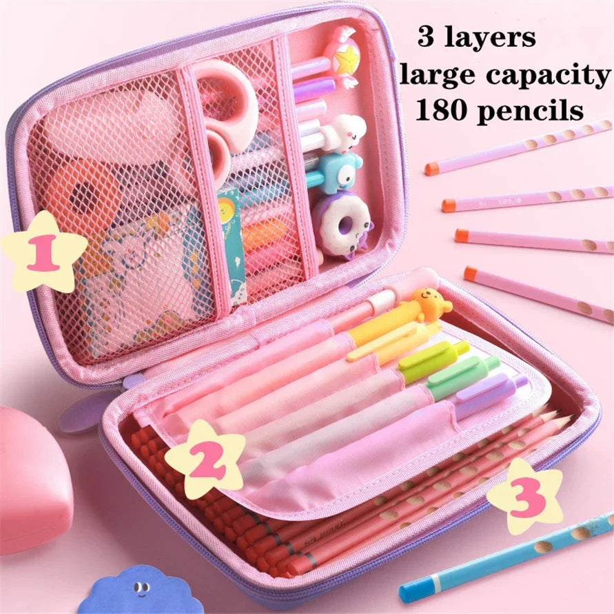 3D EVA Unicorn Pencil Case – Cute Cartoon Stationery Box