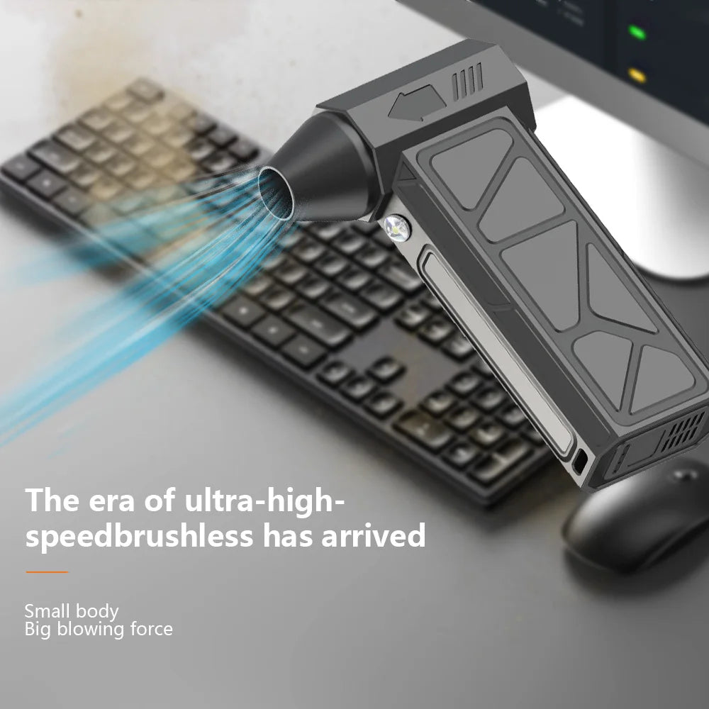 2-in-1 Blower & Vacuum | 4-Speed, Magnetic Nozzles, LED + Fast USB-C Charging
