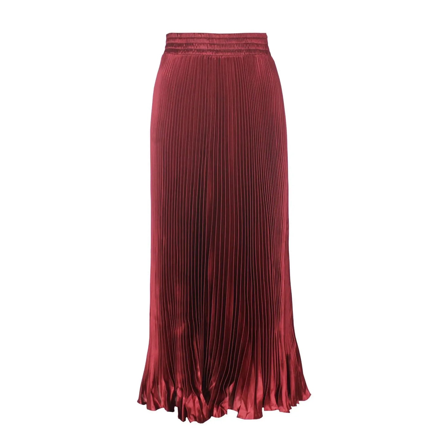 Elegant Satin Fishtail Long Skirts Evening Party Wear Faldas Vintage Pleated Skirt Women Harajuku Fashion Clothes Saias Jupe
