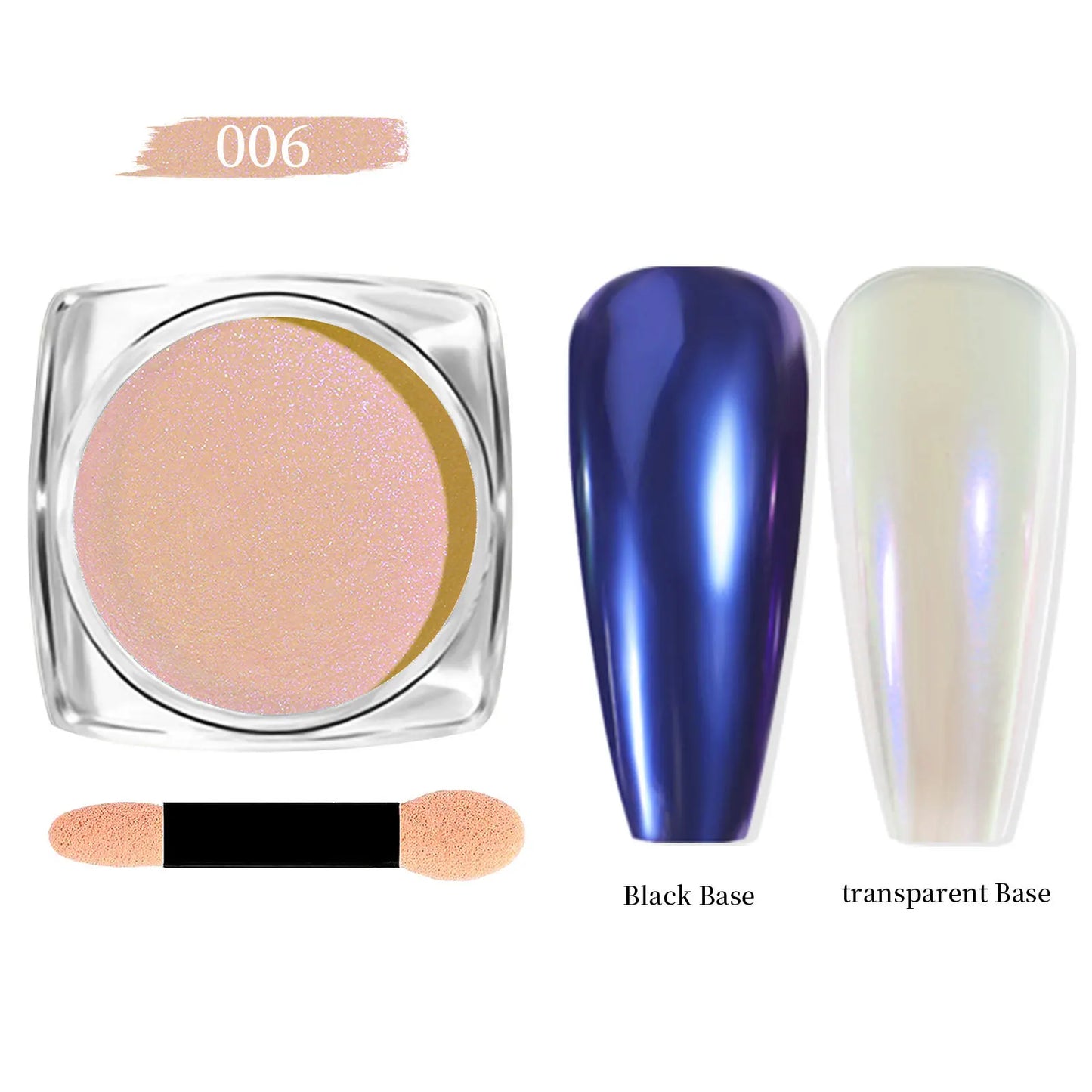 Aurora Holographic Nail Art Powder – Chrome Mirror Effect Glitter for UV/LED Nails