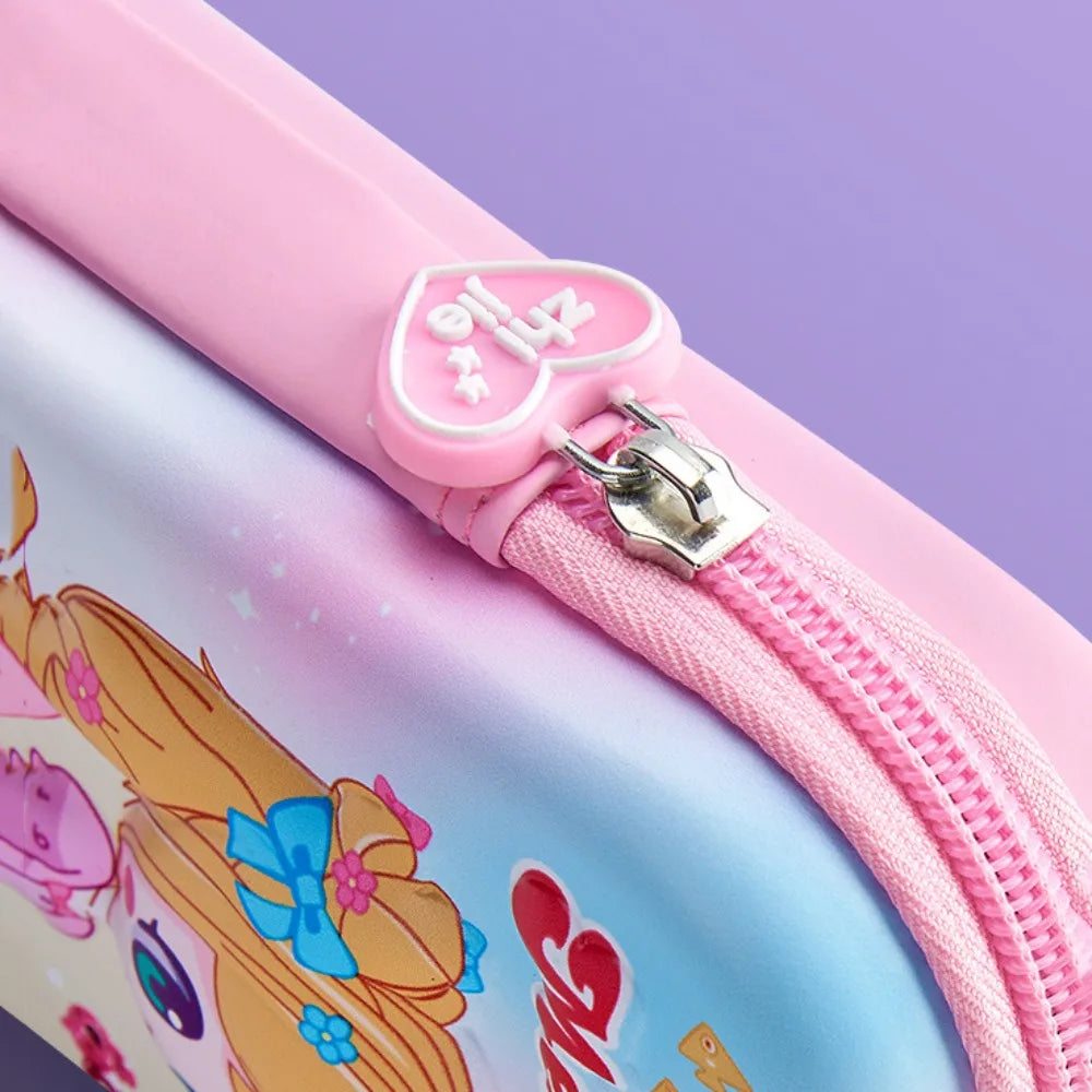 3D Mermaid & Astronaut Pencil Case β Odorless Zippered Space Pen Box for School Supplies & Kawaii Stationery Fans