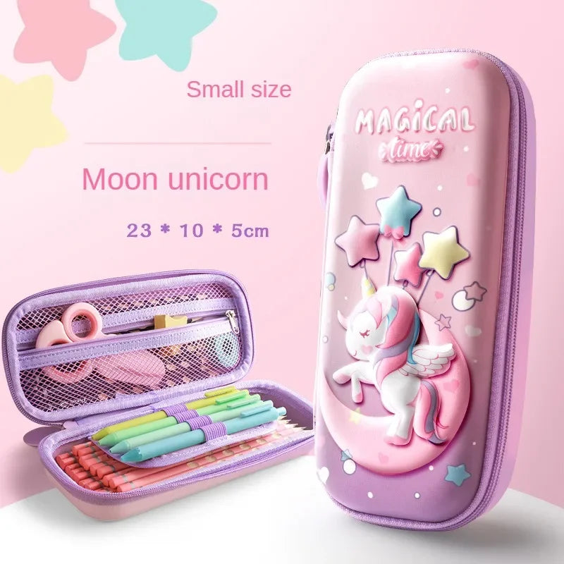 3D EVA Unicorn Pencil Case – Cute Cartoon Stationery Box