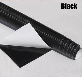 Carbon Fiber Vinyl Wrap Film Car Vehicle Waterproof 127cm x30cm 3D Sticker Sheet Roll Silver Gold Black free shipping
