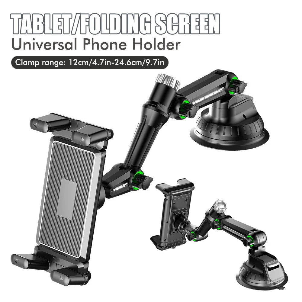 Dashboard Tablet Holder for Car Suction Car Mount With for All 7"-15" Pad Tablet and 4" - 7"Straight Panel Phone