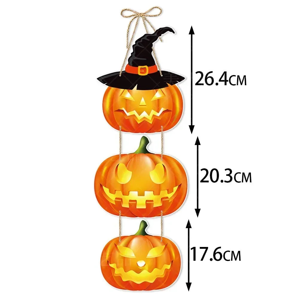 Halloween Party Decors Pumpkin Ghost Bat Door Hanging Pendents Happy Festival Decorations for Home